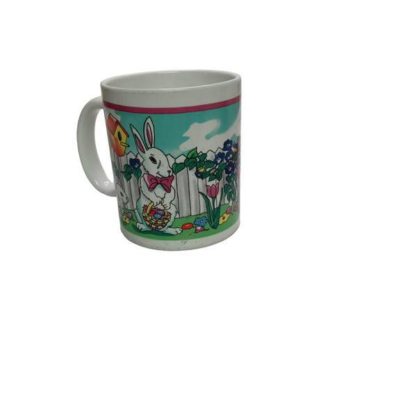 🐇 Easter Bunny Mug ☕ Vintage Spring Garden Egg Hunt Cup - Picture 9 of 11